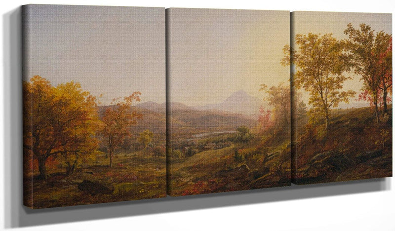48" x 24" / Split Canvas Autumn At Mount Chocorua By Cropsey Jasper Francis Fine Art Print