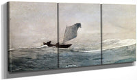 48" x 24" / Split Canvas Blown Away By Winslow Homer Fine Art Print