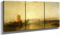 48" x 24" / Split Canvas Brighton From The Sea By Joseph Mallord William Turner Fine Art Print
