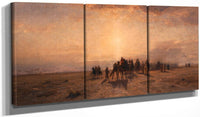 48" x 24" / Split Canvas Caravan In The Desert By Colman Samuel Fine Art Print