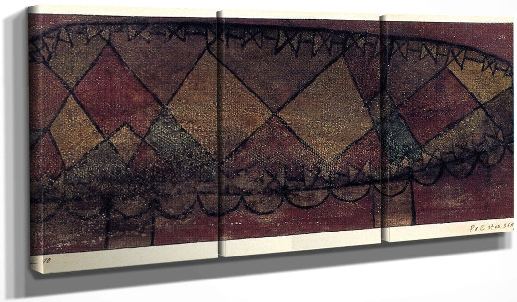 48" x 24" / Split Canvas Cushioned Seat By Paul Klee Fine Art Print