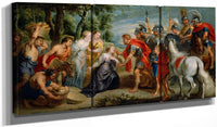 48" x 24" / Split Canvas David Meeting Abigail By Peter Paul Rubens Fine Art Print