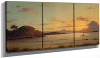 48" x 24" / Split Canvas Dawn 1862 By Martin Johnson Heade Fine Art Print
