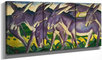 48" x 24" / Split Canvas Donkey Frieze By Franz Marc Fine Art Print
