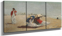 48" x 24" / Split Canvas East Hampton Beach, Long Island By Winslow Homer Fine Art Print