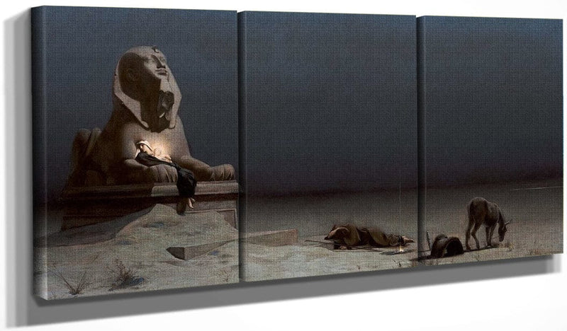 48" x 24" / Split Canvas Fight Into Egypt By Luc Olivier Merson Fine Art Print
