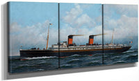48" x 24" / Split Canvas French Steamer La Provence 1911 By Antonio Jacobsen Fine Art Print