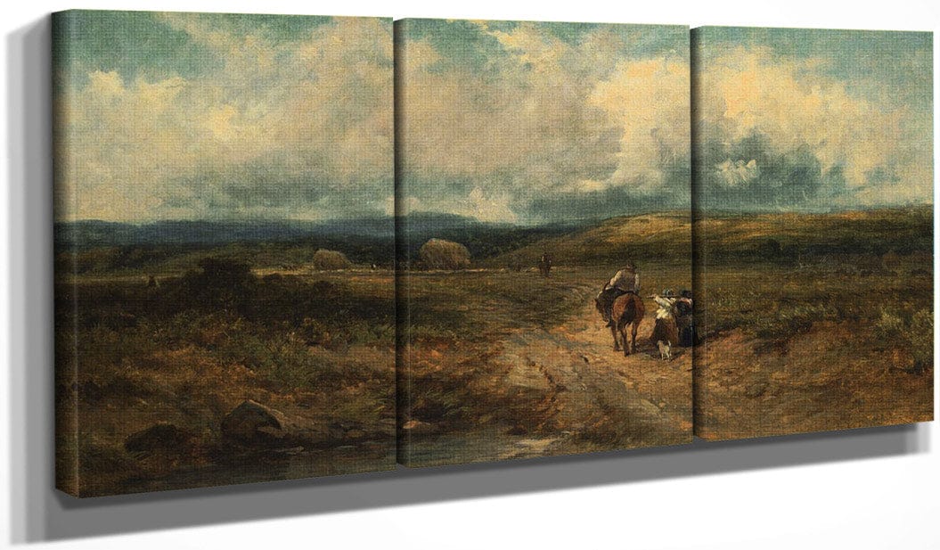 48" x 24" / Split Canvas Going To The Hayfield By David Cox Fine Art Print
