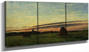 48" x 24" / Split Canvas Haystacks At Chailly By Claude Monet Fine Art Print