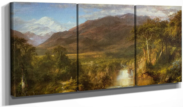 48" x 24" / Split Canvas Heart Of The Andes By Fredric Edwin Church Fine Art Print