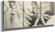 48" x 24" / Split Canvas Hide And Go Seek By Everett Shinn Fine Art Print