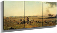 48" x 24" / Split Canvas Hunters Resting By Martin Johnson Heade Fine Art Print