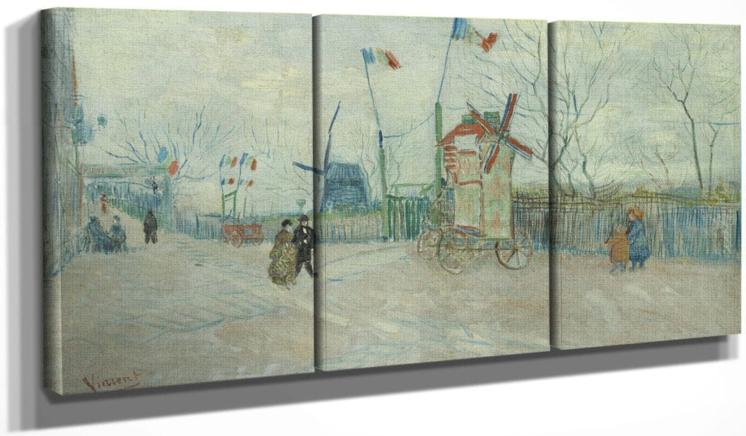 48" x 24" / Split Canvas Impasse Des Deux Frères By Vincent Van Gogh Fine Art Print