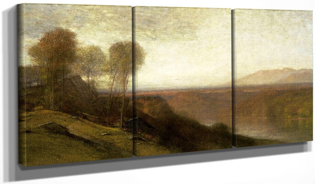 48" x 24" / Split Canvas Kanawha River Valley By Samuel Colman Fine Art Print