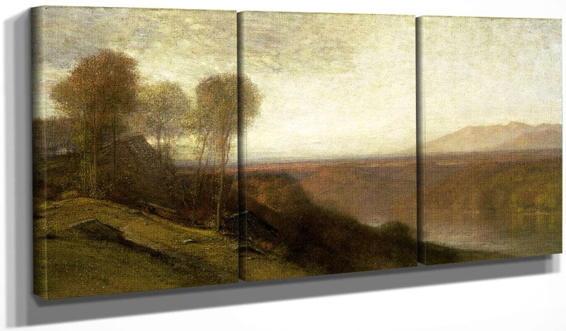 48" x 24" / Split Canvas Kanawha River Valley By Samuel Colman Fine Art Print