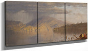 48" x 24" / Split Canvas Lake Scene (Possibly A Rainy Day On Lake Kenogamy), C. 1878 By Sanford Robinson Gifford Fine Art Print