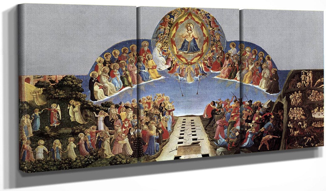 48" x 24" / Split Canvas Last Judgment 1431 By Fra Angelico Fine Art Print