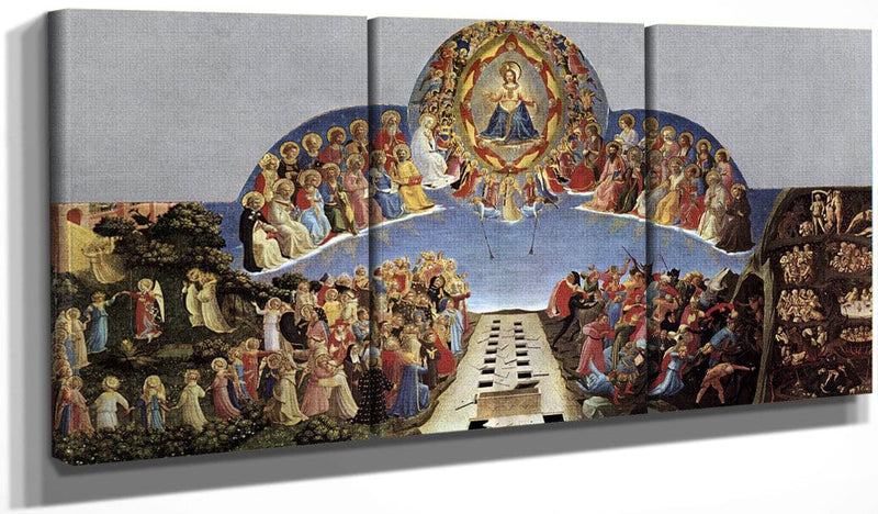 48" x 24" / Split Canvas Last Judgment 1431 By Fra Angelico Fine Art Print