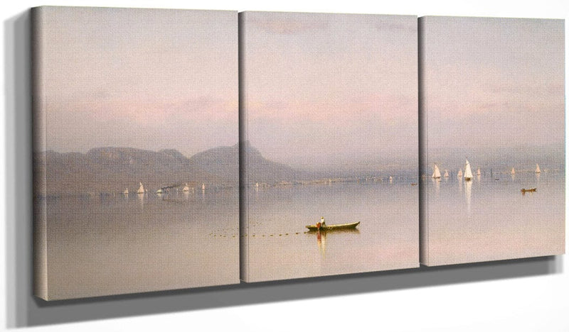 48" x 24" / Split Canvas Morning In The Hudson, Haverstraw Bay By Sanford Robinson Gifford Fine Art Print