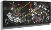 48" x 24" / Split Canvas Mural In The Unjuried Art Show Wall B 1922 By Wassily Kandinsky Fine Art Print