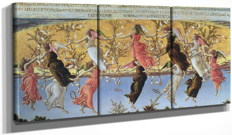 48" x 24" / Split Canvas Mystic Nativity A By Sandro Botticelli Fine Art Print