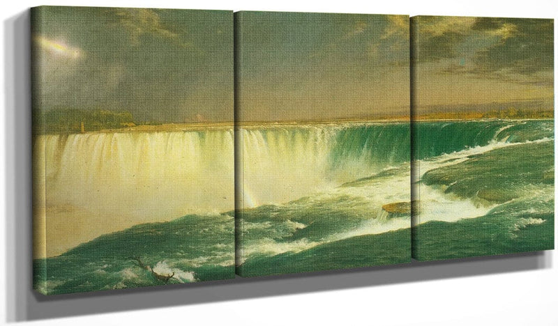 48" x 24" / Split Canvas Niagra By Fredric Edwin Church Fine Art Print