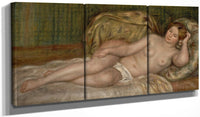 48" x 24" / Split Canvas Nude On Cushions, Also Called Large Nude (Nu Sur Les Coussins, Dit Aussi Grand Nu) By Pierre Auguste Renoir Fine Art Print