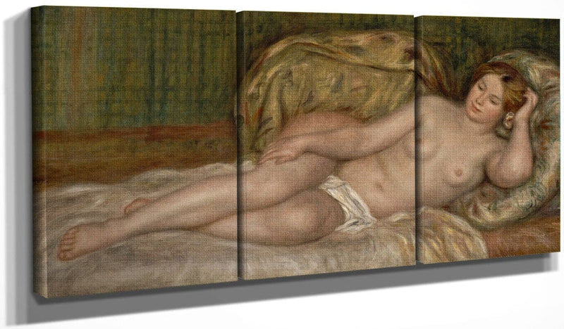48" x 24" / Split Canvas Nude On Cushions, Also Called Large Nude (Nu Sur Les Coussins, Dit Aussi Grand Nu) By Pierre Auguste Renoir Fine Art Print