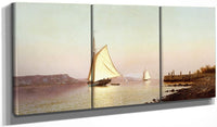 48" x 24" / Split Canvas October On The Hudson By Francis Augustus Silva Fine Art Print