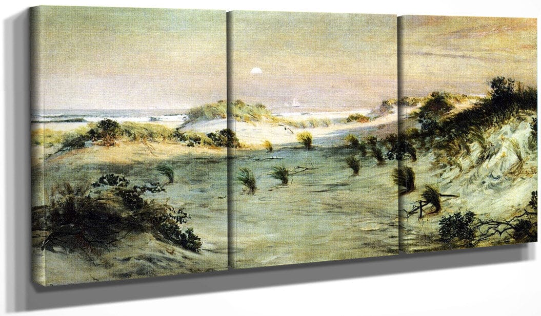 48" x 24" / Split Canvas Sand Dunes At Sunset, Atlantic City By Henry Ossawa Tanner Fine Art Print