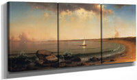48" x 24" / Split Canvas Shore Scene Point Judith By Martin Johnson Heade Fine Art Print