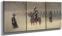 48" x 24" / Split Canvas The Advance To Weihaiwei 1895 By Kobayashi Kiyochika Fine Art Print