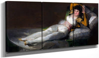 48" x 24" / Split Canvas The Clothed Maja 1800 95X190Cm Prado Museum By Francisco De Goya Fine Art Print