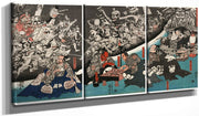 48" x 24" / Split Canvas The Earth Spider Creating Monsters 1843 By Utagawa Kuniyoshi Fine Art Print