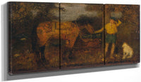 48" x 24" / Split Canvas The Hunter By  Ryder, Albert Pinkham Fine Art Print
