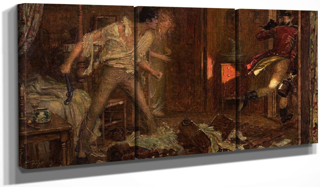 48" x 24" / Split Canvas The Intruder By Norman Mills Price Fine Art Print
