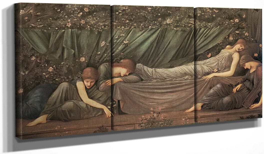 48" x 24" / Split Canvas The Sleeping Princess By John Waterhouse Fine Art Print