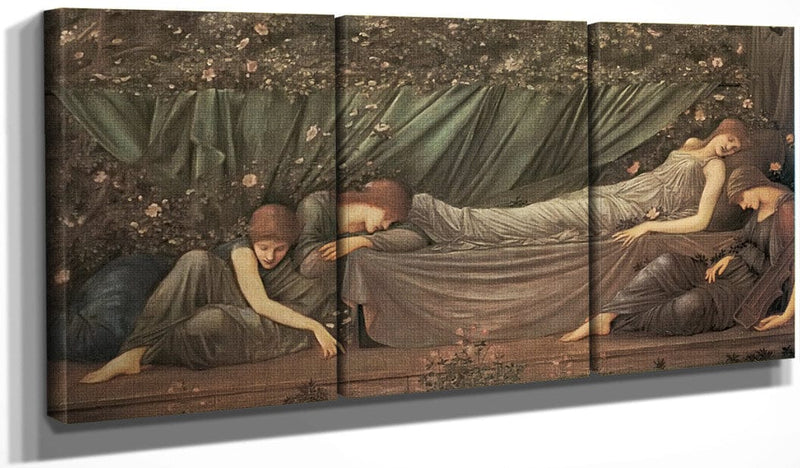 48" x 24" / Split Canvas The Sleeping Princess By John Waterhouse Fine Art Print
