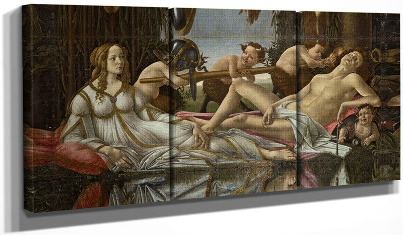 48" x 24" / Split Canvas Venus And Mars By Sandro Botticelli Fine Art Print