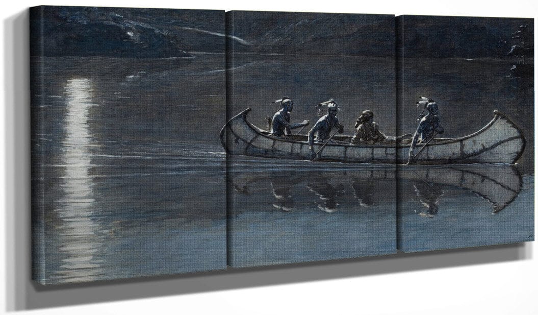 48" x 24" / Split Canvas Warpaint 1931 By Norman Mills Price Fine Art Print