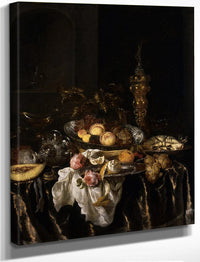 A Banquet Still Life With Roses By Abraham Van Beyeren Fine Art Print