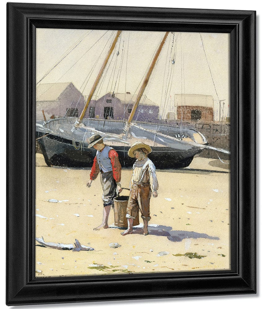 A Basket Of Clams By Winslow Homer Fine Art Print