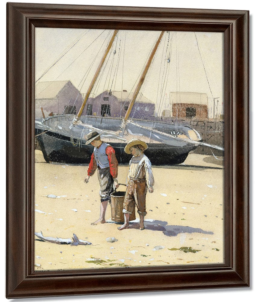 A Basket Of Clams By Winslow Homer Fine Art Print