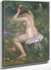A Bather By Pierre Auguste Renoir Fine Art Print