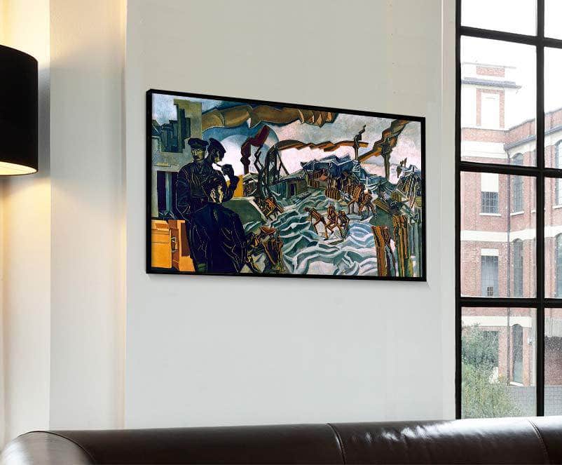 A Battery Shelled Painting Percy Wyndham Lewis Canvas Art Fine Art Print