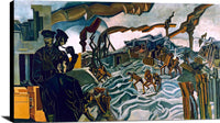 A Battery Shelled Painting Percy Wyndham Lewis Canvas Art Fine Art Print