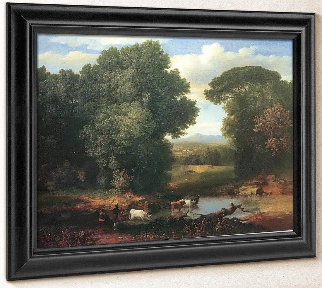 A Bit Of The Roman Aqueduct By George Inness Fine Art Print