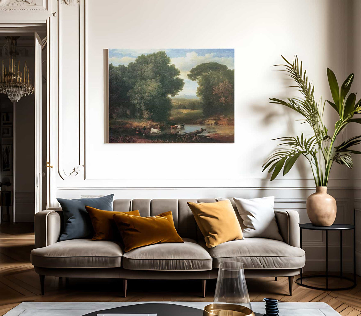 A Bit Of The Roman Aqueduct By George Inness Fine Art Print