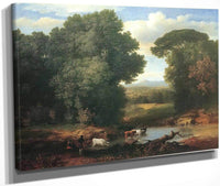 A Bit Of The Roman Aqueduct By George Inness Fine Art Print