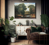 A Bit Of The Roman Aqueduct By George Inness Fine Art Print